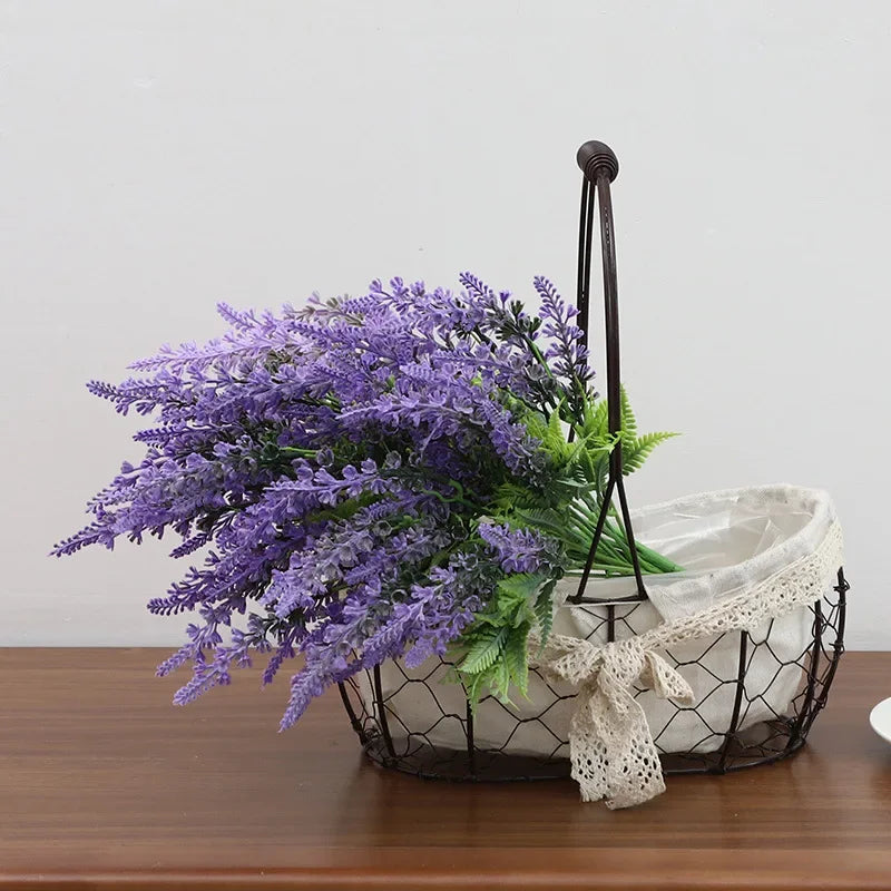 lot de 5 fleurs artificielles lavande pour décoration de jardin - vue 1 sur 6