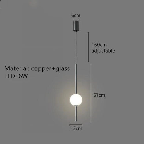 suspension LED en laiton design moderne avec cordon réglable - vue 16 sur 17