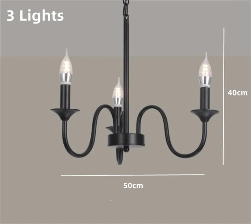 lustre rustique classique en fer pour décoration intérieure - vue 10 sur 10