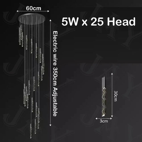 lustre en cristal de luxe à led pour un éclairage élégant - vue 14 sur 17