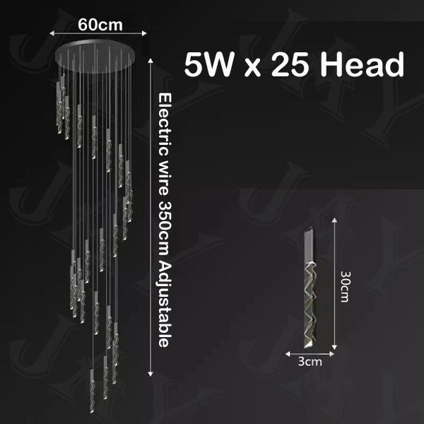 lustre en cristal de luxe à led pour un éclairage élégant - vue 13 sur 17