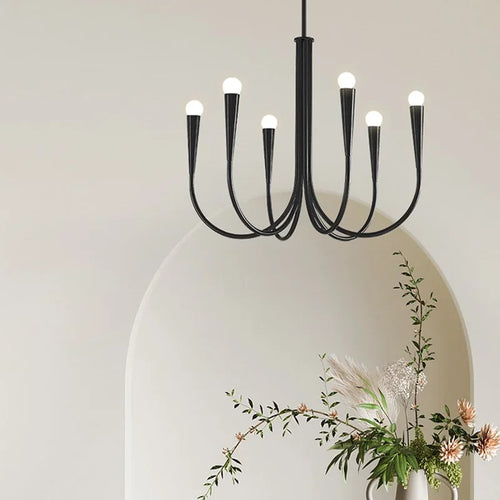 lustre style français doré led pour décoration de luxe - vue 5 sur 14