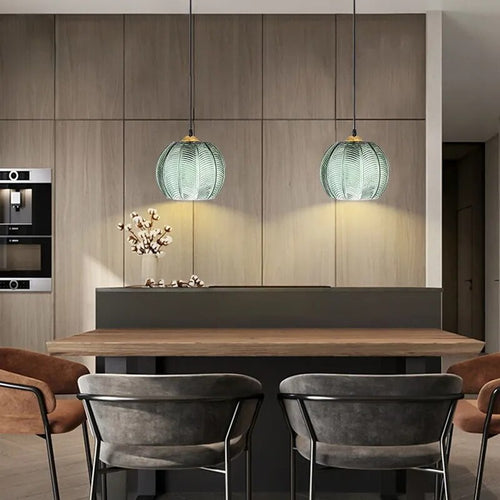 Lampe suspension nordique moderne verre - vue 8 sur 9