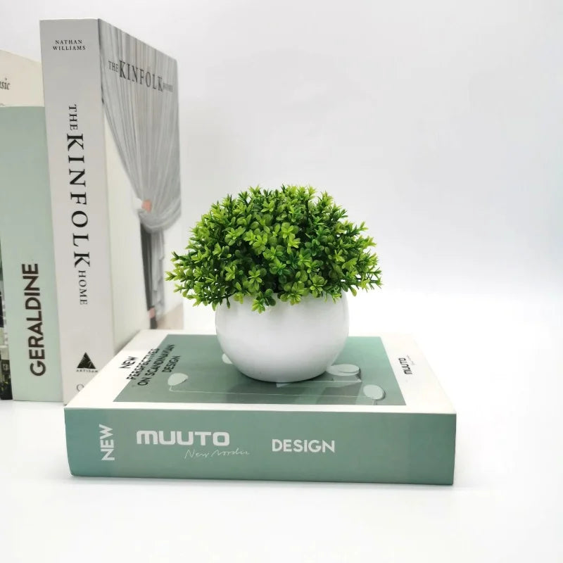mini plantes artificielles en pot pour décoration intérieure et extérieure - vue 8 sur 11