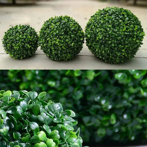 plante artificielle boule verte topiaire pour décoration intérieure et extérieure - vue 2 sur 11