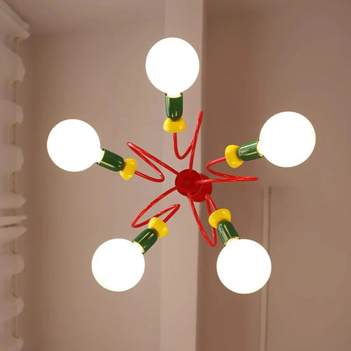 lustre design memphis coloré pour chambre enfant - vue 7 sur 9
