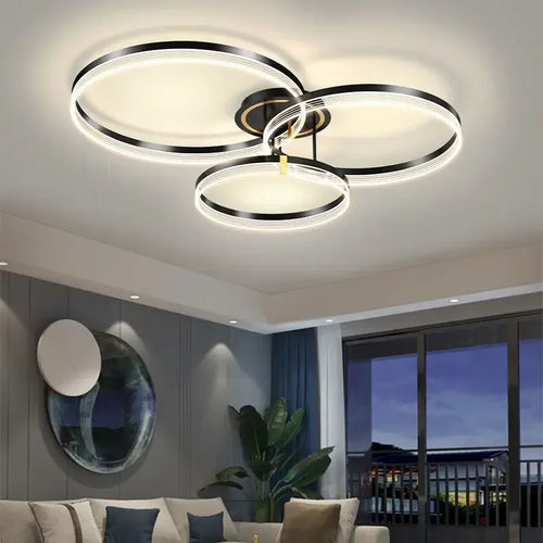 lustre moderne en acrylique avec leds pour décor luxueux - vue 3 sur 24