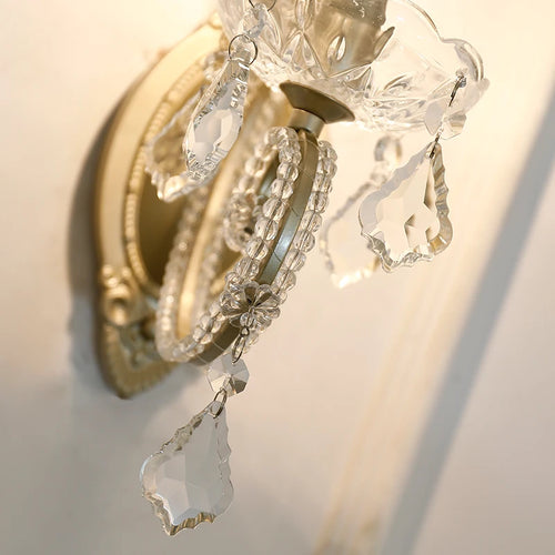 applique murale en cristal moderne avec éclairage led élégant - vue 6 sur 10