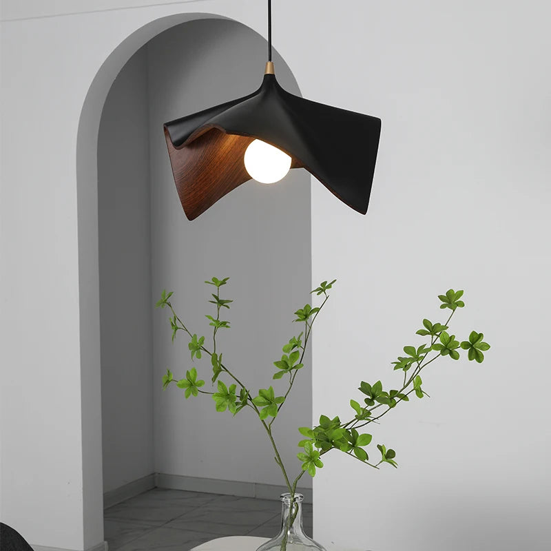 lustre moderne en résine led design créatif - vue 4 sur 9