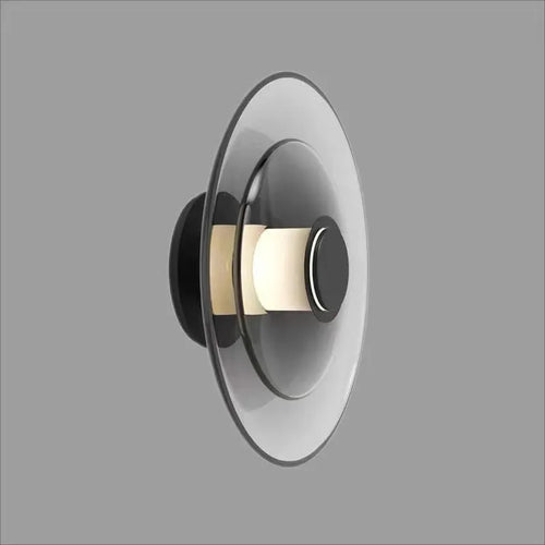 Applique murale Led en verre ambre minimaliste moderne - vue 2 sur 8