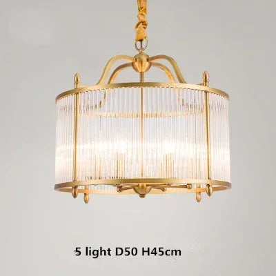 lustre de luxe moderne en cuivre doré avec éclairage led - vue 10 sur 12