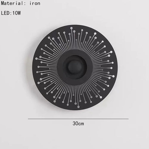 applique murale led ronde art déco pour ambiance chaleureuse - vue 10 sur 12