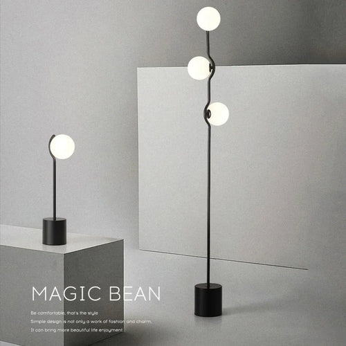 lampadaire moderne en fer et verre pour décoration intérieure nordique - vue 2 sur 10