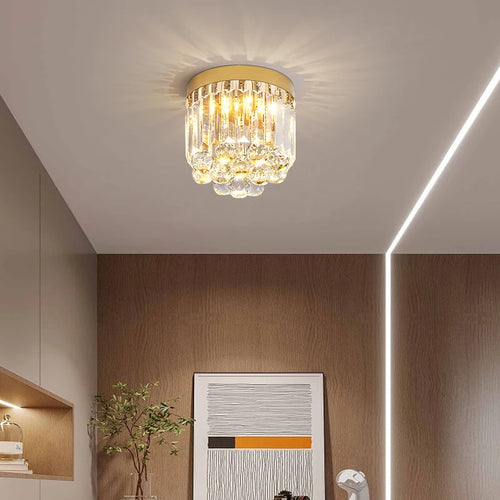 plafonnier en cristal style luxe pour éclairage créatif - vue 3 sur 7