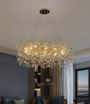 lustre en cristal de luxe pour décoration intérieure élégante