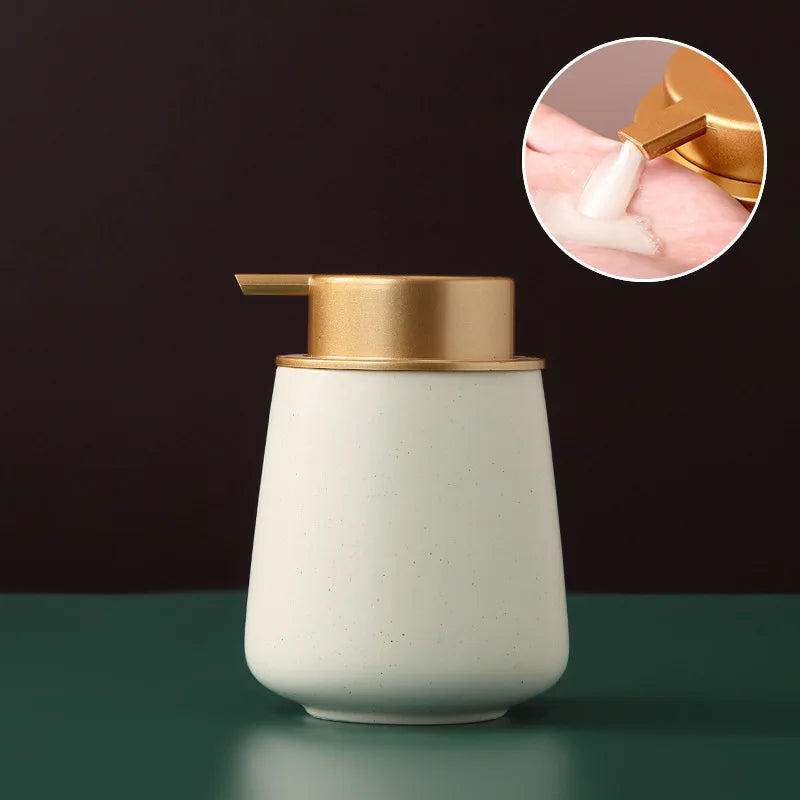 distributeur de savon portable en céramique 400 ml pour soins personnels - vue 18 sur 30
