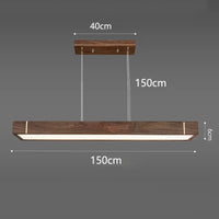 Lustre bois led suspendu au design moderne