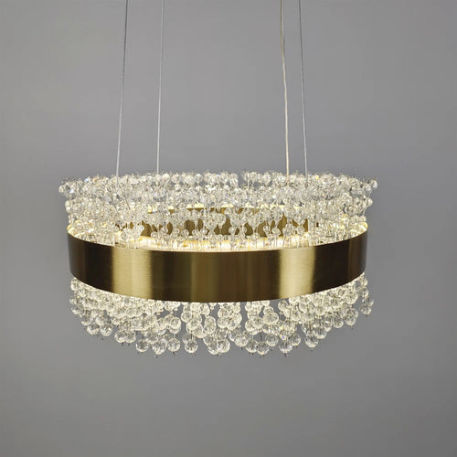lustre led en cristal moderne hauteur réglable décoration maison - vue 2 sur 12