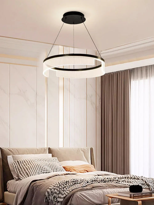 Circular Acrylic Living Room Pendant Light, Pendant Lamp Chandelier, Hanging Light Fittings, Hanging Light Pendant Lamp - vue 3 sur 10