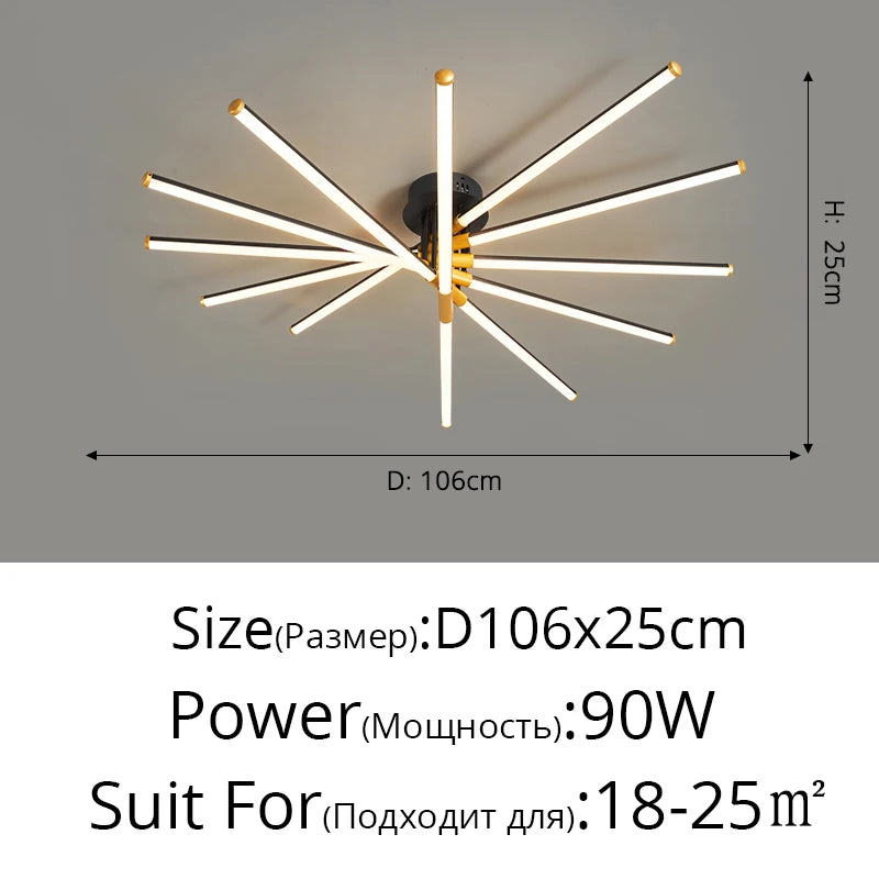 led plafonnier luminaire intérieur chambre salon hall cuisines - vue 15 sur 15