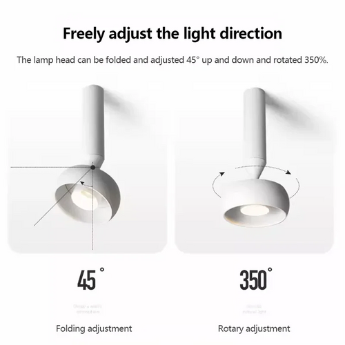 projecteur led rotatif réglable pour entrée allée décor spot - vue 9 sur 9