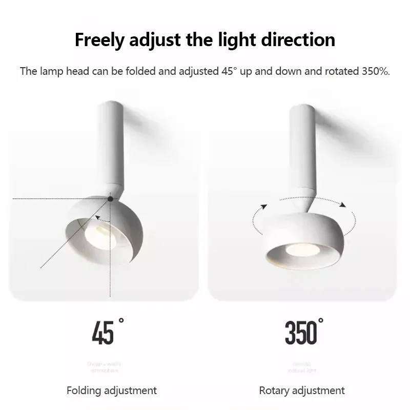 projecteur led rotatif réglable pour entrée allée décor spot - vue 9 sur 9