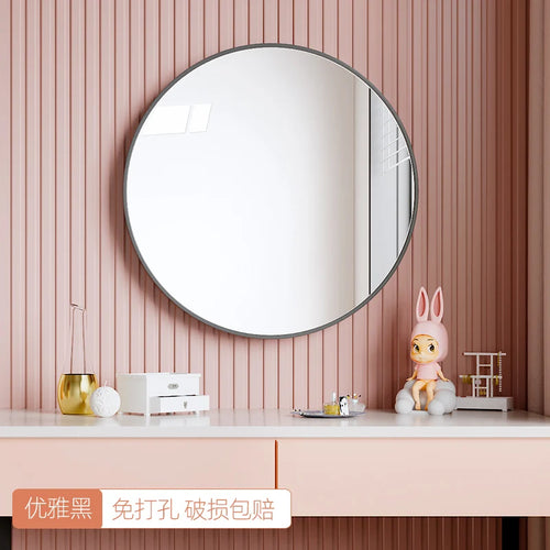 miroir décoratif nordique rond pour salle de bain - vue 9 sur 8