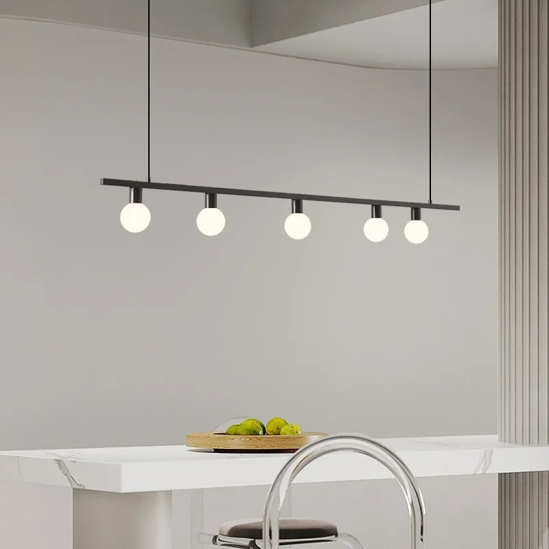 lustre minimaliste en laiton pour bar et restaurant réglable avec fil - vue 3 sur 8