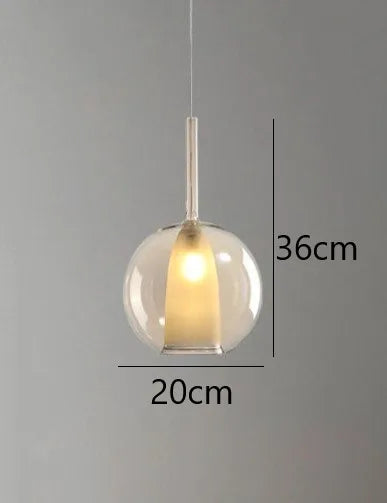 suspension en verre design nordique moderne pour éclairage décoratif - vue 10 sur 17