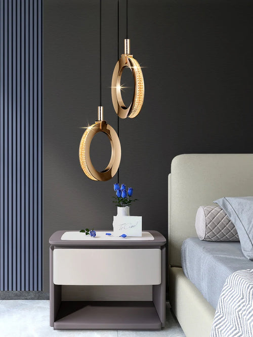 lustre de luxe moderne rotatif pour duplex nordique - vue 5 sur 20