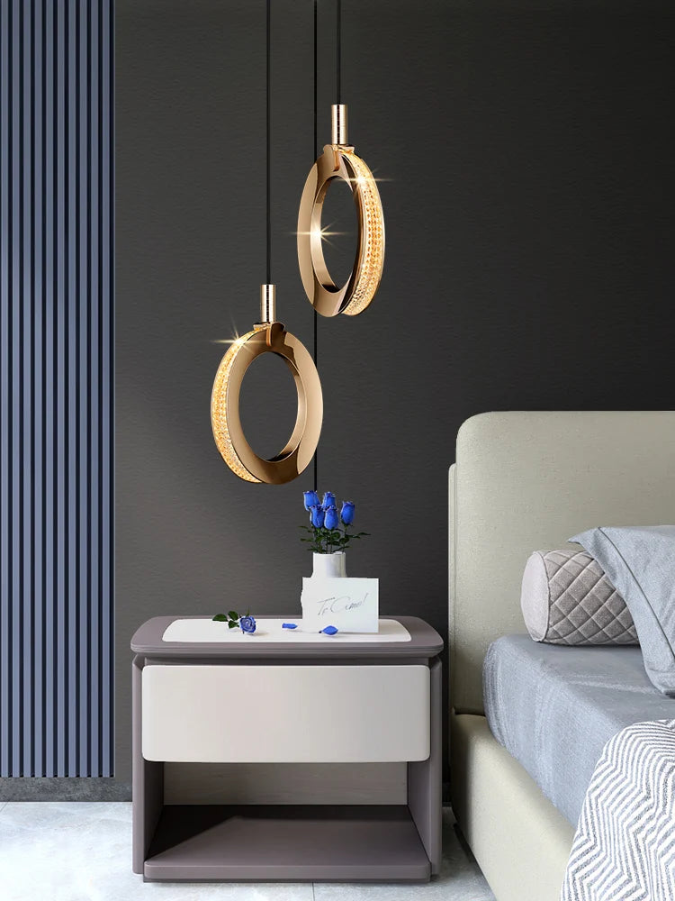 lustre de luxe moderne rotatif pour duplex nordique - vue 5 sur 20