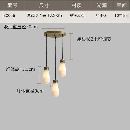 suspension créative en marbre et jade pour intérieur - vue 10 sur 9