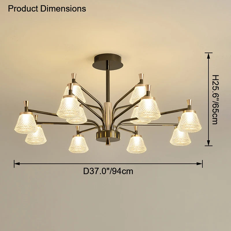 lustre moderne pour éclairage décoratif intérieur nordique - vue 8 sur 9