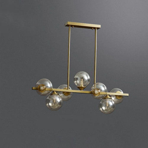 lustre led de luxe design moderne en verre - vue 4 sur 9