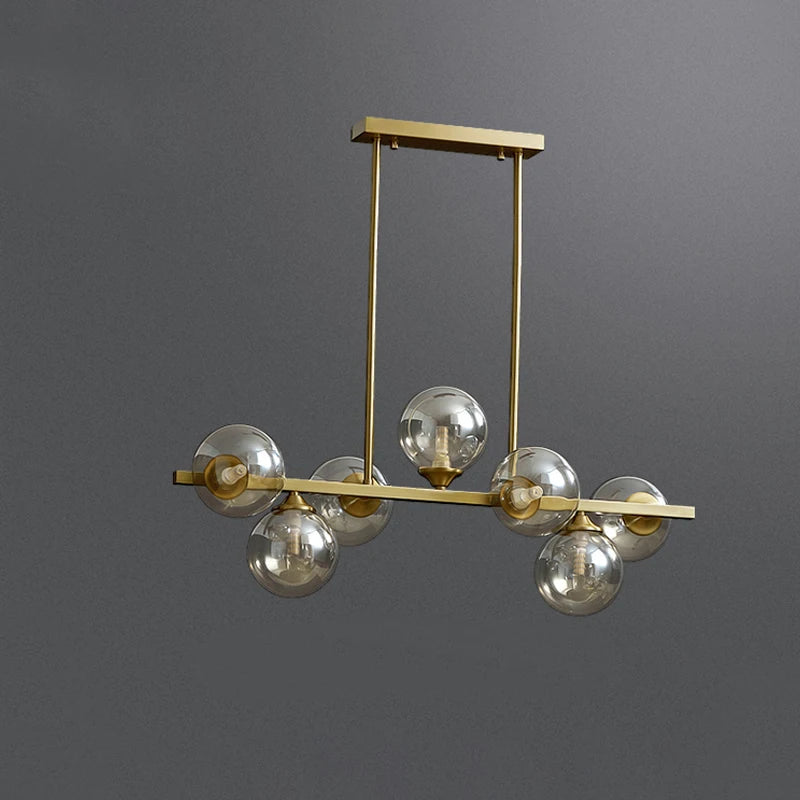 lustre led de luxe design moderne en verre - vue 3 sur 9
