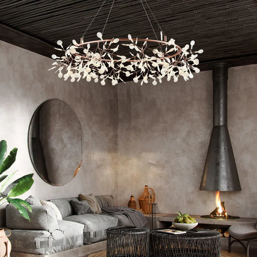lustre créatif en acier inoxydable et acrylique pour décoration intérieure - vue 4 sur 18