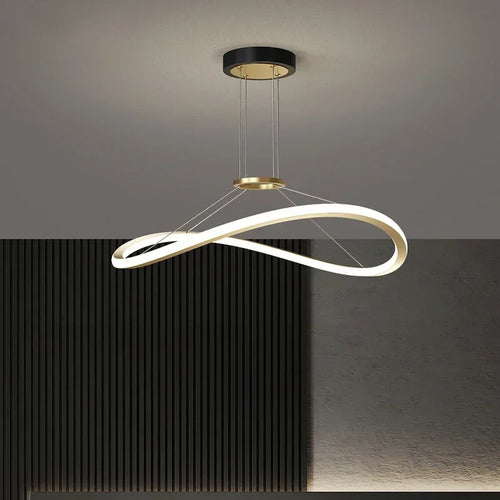 lustre moderne à led pour décoration intérieure réglable - vue 5 sur 12