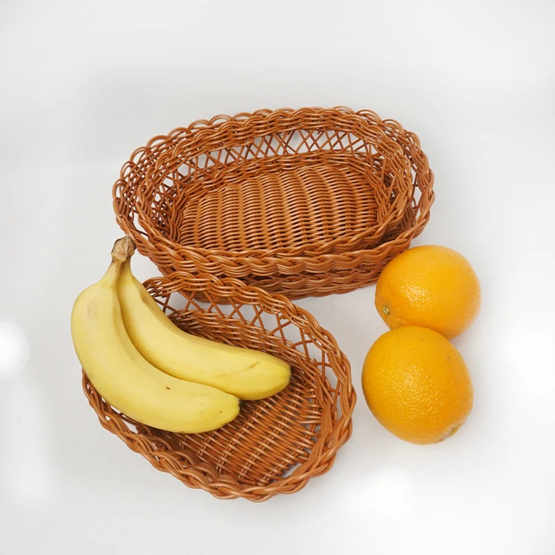 panier de rangement tissé pour collations et fruits - vue 3 sur 8