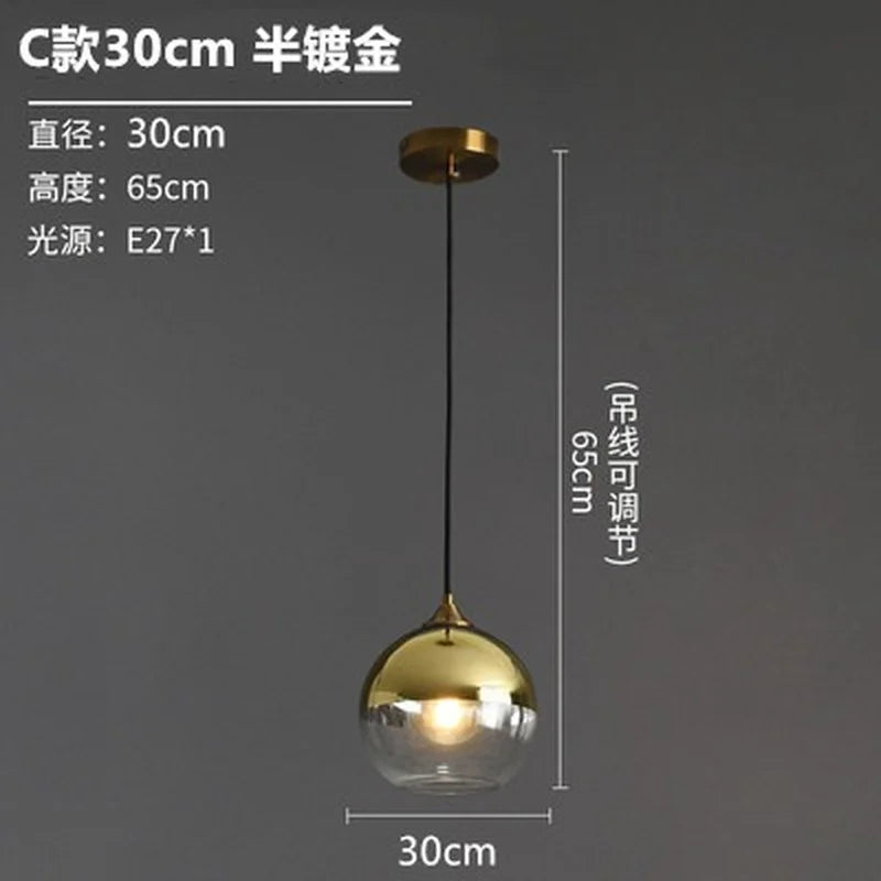 lustre en verre design nordique pour décoration intérieure - vue 11 sur 26