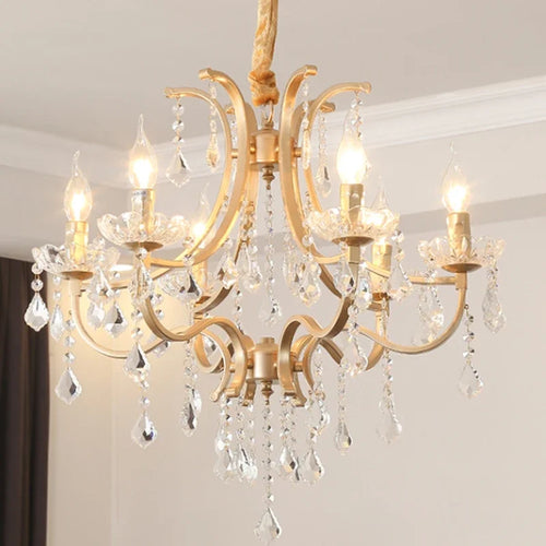 lustre en cristal moderne avec éclairage LED élégant - vue 4 sur 8