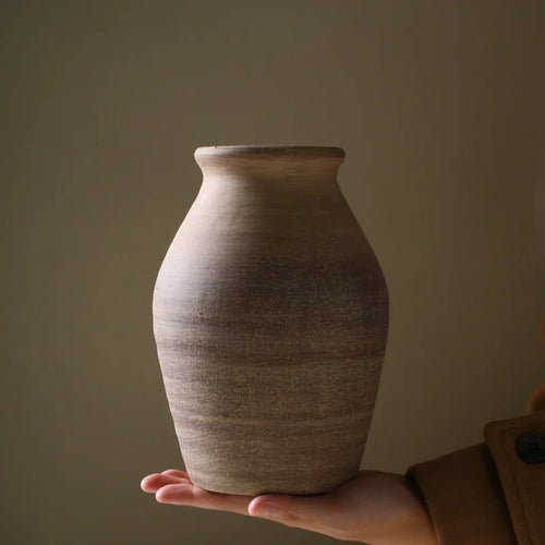 vase rétro en céramique fait main pour décoration fleurs séchées - vue 6 sur 6