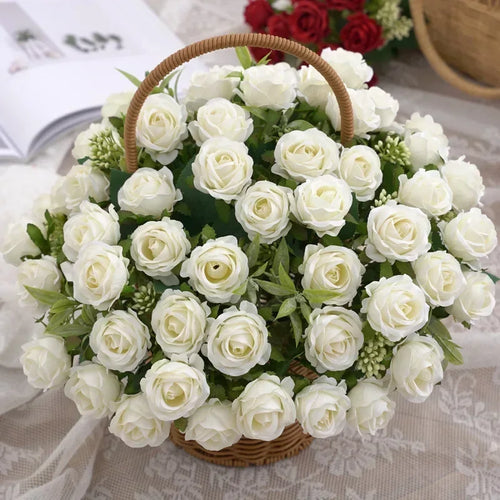 bouquet de roses artificielles pour mariage et décoration - vue 4 sur 12