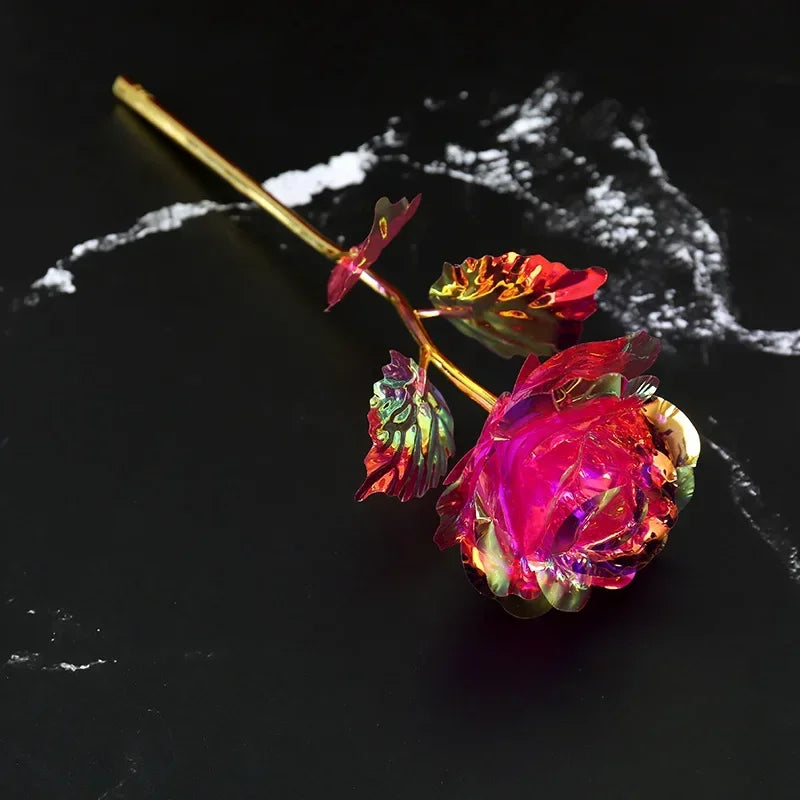 fleur de rose en feuille artisanale pour la saint-valentin - vue 7 sur 14