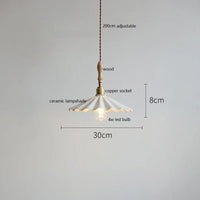 suspension LED en céramique conique design