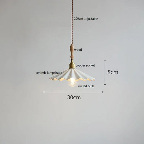 suspension LED en céramique conique design
