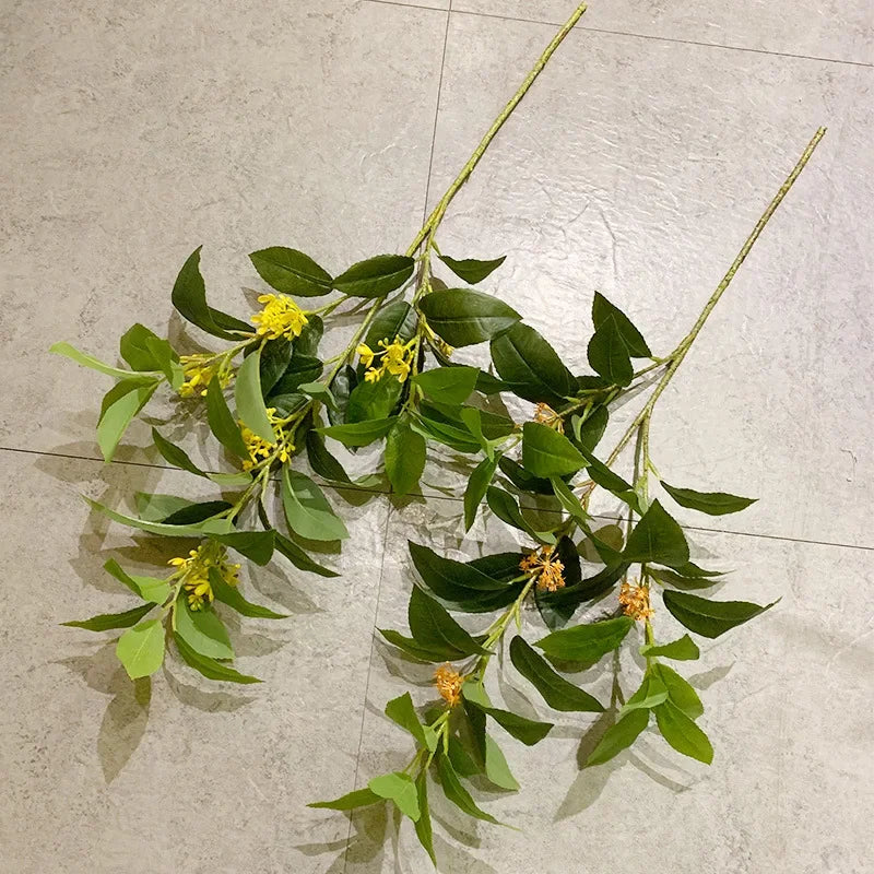 lot de 6 plantes artificielles en soie osmanthus pour décoration commerciale - vue 4 sur 8
