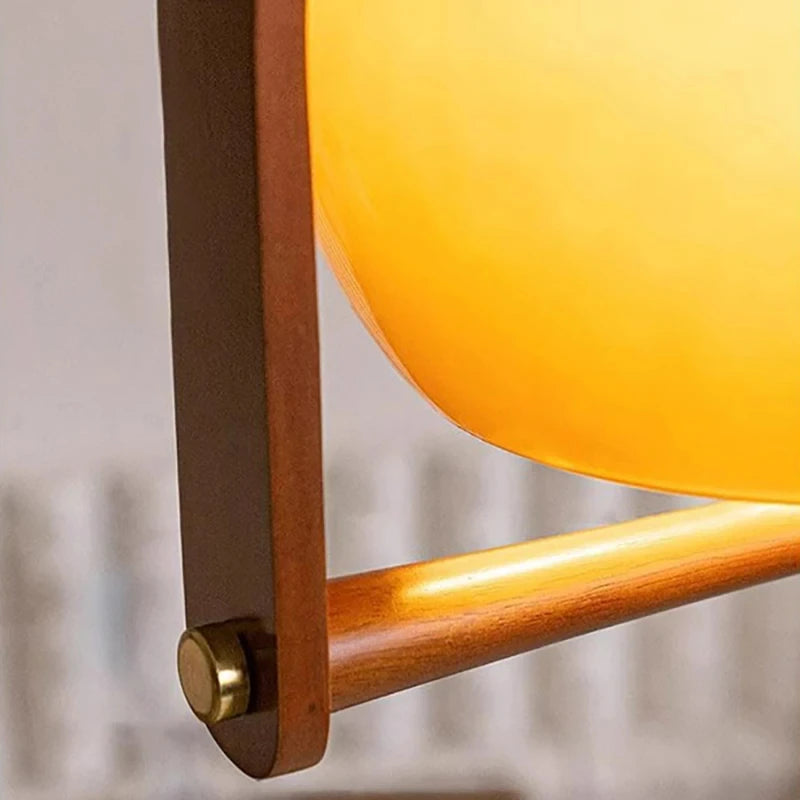 suspension en verre et bois style moderne hauteur réglable pour intérieur - vue 6 sur 8
