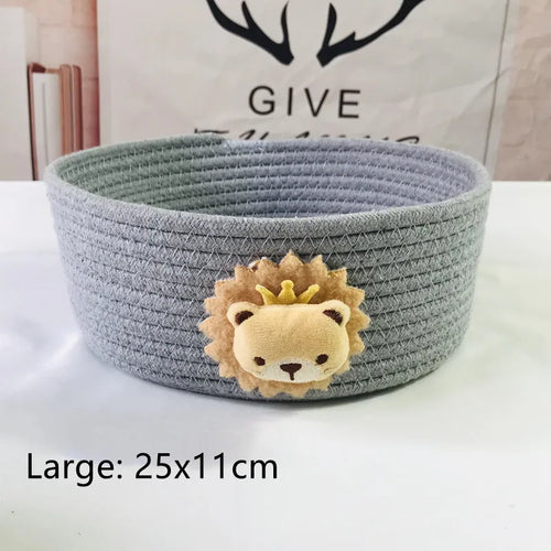 panier de rangement tissé animaux pour jouets et objets divers - vue 14 sur 21