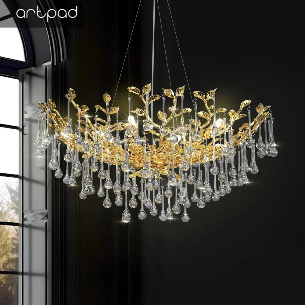 lustre en cristal vintage artpad design élégant pour intérieur moderne - vue 2 sur 8