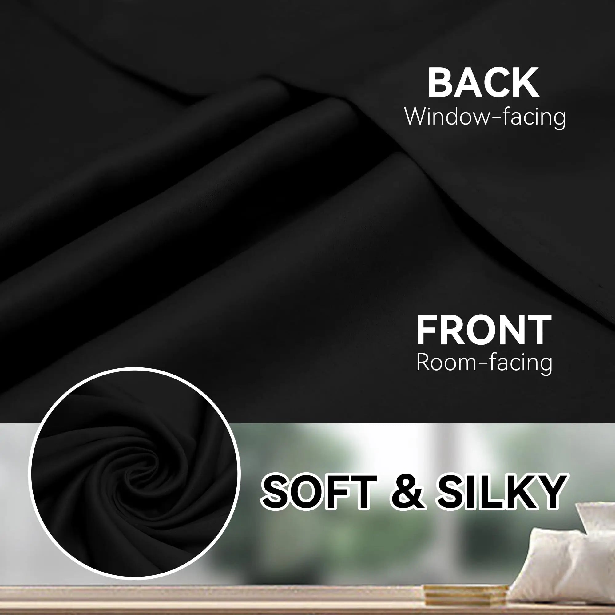 Rideau occultant extra long sur mesure style moderne - vue 8 sur 10